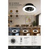 Cata CT-3011 Yıldız Kumandalı LED Tavan Vantilatörü 3 Renk Sessiz Tavan Fanı Zamanlayıcılı
