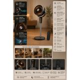 Cata CT-3040 Kumandalı Ayaklı Vantilatör | Ses Komutlu Turbo Fan | LED Ambiyans Aydınlatmalı
