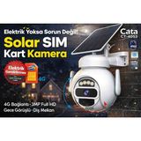 Cata CT-4053 Solar Sım Kart Kamera | 4g Bağlantı | 3mp Full Hd | Gece Görüşlü | Dış Mekan Güvenlik Kamerası
