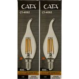 Cata CT-4062 4W 3000K (Günışığı) E14 Duylu LED Kıvrık Buji (2 Adet) - Gün Işığı