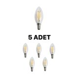 Cata Ct-4063 Edison Led Buji Ampul 7w Günışığı Sarı - 5 Li Paket