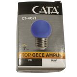 Cata Ct-4071 1W (Mavi Isik) E27 Duylu Top Gece Led Ampul