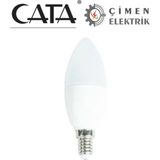 Cata Ct 4079 Buji LED Ampül, E14 Duy, 7W, 3200K Gün Işığı, 5'li Paket - Altın