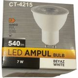 Cata CT-4215 7W 6500K (Beyaz Işık) GU10 Duylu Spot Led Ampul (4 Adet)