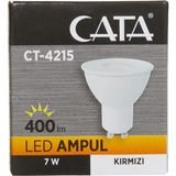 Cata CT-4215 7W Kırmızı Işık GU10 Duy Spot Çanak Led Ampül