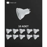 Cata CT-4215 LED Ampul 8W GU10 Duy Beyaz Işık - 10’lu Paket - RGB