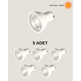 Cata CT-4215 LED Ampul GU10 Duy Amber 8W - 5’li Paket - RGB