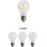 Cata CT-4217 Edison LED Rustik Ampul 8W Günışığı (Sarı) - 3'lü Paket - Gün Işığı