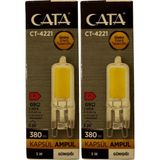 Cata CT-4221 5W 3200K (Günışığı) G9 Duylu Kapsül Ampul (2 Adet) - Gün Işığı