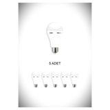 Cata CT-4229 ( 5'Lİ PAKET) ŞARJLI LED AMPUL E27 DUYLU Beyaz Işık
