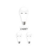 Cata CT-4229 Beyaz 9W 2 Adet Şarjlı Led Ampul