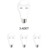 Cata CT-4229 Şarjlı LED Ampul Beyaz 9W - 3’lü Paket - Renkli