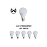 Cata CT-4259 Sensörlü Led Ampul 15W Beyaz Işık - 5’li Paket