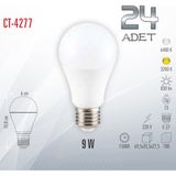 Cata CT-4277 9W LED Ampul E-27 Duy Tipi Sıcak Beyaz Işık Rengi ile Enerji Tasarruflu Aydınlatma