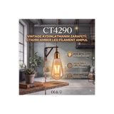 Cata CT-4290 8W Rustik LED Ampul E27 Amber / Filament Dekoratif Ampul