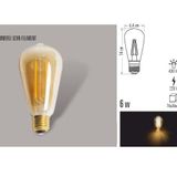 Cata CT 4313 Amber 3 Adet 6W Dimmerli Rustik Led Ampul