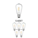 Cata CT-4353 ST64 Rustik Led Ampul 8W Günışığı - 5 li Paket