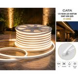 Cata Ct-4455G 12V 50 Metre Neon Led Hortum Gün Işığı İç Dış Mekan Dekoratif Şerit Aydınlatma Vitrin