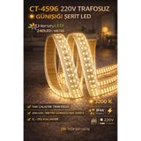 Cata CT-4596 220V 240LEDLİ GÜNIŞIĞI IŞIK 3200K DIŞ MEKAN ŞERİT LED ( 1 METRE FİYATIDIR )