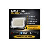 Cata Ct-4663 200W Slim Led Projektör Beyaz Işık Ip66 Dış Meka