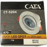 Cata Ct-5204 7W 6400K (Beyaz Isik) Akik Siva Alti Led Spot (8 Adet)