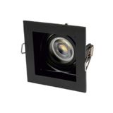 Cata Ct-5223 Pars Kare Boş Spot Kasası Siyah GU10 - 12'Lİ PAKET (Ampulsüz ve duysuz)