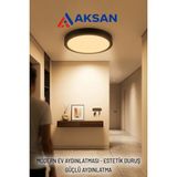Cata CT-5235 18W Sıva Üstü Yuvarlak LED Panel Armatür Siyah Kasa 3200K Günışığı 1850 Lümen (21 Cm) - 3200K - Gün Işığı