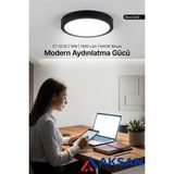 Cata CT-5235 18W Sıva Üstü Yuvarlak LED Panel Armatür Siyah Kasa 6400K Beyaz Işık 1900 Lümen (21 Cm) - 6400K - Beyaz