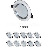 Cata Ct-5257 Zebra Led Spot Beyaz-krom 6w 3 Renk - 10 Adet