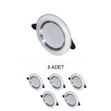 Cata Ct-5257 Zebra Led Spot Beyaz-krom 6w 3 Renk - 5 Adet