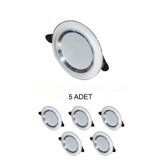 Cata Ct-5257 Zebra Led Spot Beyaz-krom 6w 3 Renk - 5’li Paket