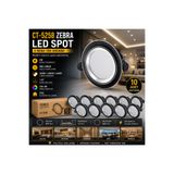 Cata CT-5258 6W Led Spot 3 Renk Değiştiren Siyah Krom Sıva Altı Tavan Aydınlatma (10 Adet)