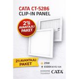 Cata CT-5286 25W 2 adet Clip-In LED Panel Armatür Beyaz Işık 6500K Enerji Tasarruflu