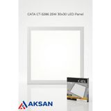 Cata CT-5286 25W Clip-In Led Panel 30x30 Beyaz Işık 6400K 2700 Lümen Metal Asma Tavan Armatürü