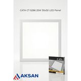 Cata CT-5286 25W Clip-In LED Panel 30X30 Beyaz Işık 6400K 2700 Lümen ve Günışığı 3200K 2600 Lümen Metal Asma Tavan Armatürü - 6400K - Beyaz