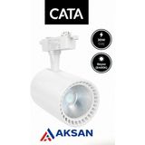 Cata CT-5333 Babil Cob LED Ray Spot Lamba 30W Beyaz Işık ve Gün Işığı Beyaz Kasa (Monofaze Uyumlu) (Raysız) - 6400K - Beyaz