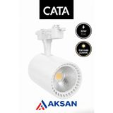 Cata CT-5333 Babil COB LED Ray Spot Lamba 30W Gün Işığı Beyaz Kasa (Monofaze Uyumlu) (Raysız)
