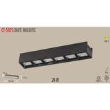 Cata CT-5825 24W Dante Magnetic Siyah Günışığı Spot