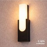 Cata ( CT-7067 ) Hawai 10W LED Aplik | 950 Lümen | 3200K Günışığı | IP44 | LED Efektli Dış Mekan - Siyah