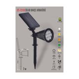 Cata Ct 7310 LED Bahçe Armatürü 1 Adet Güneş Enerjili Yeşil Renkli 100 Lümen IP65 Su Geçirmez