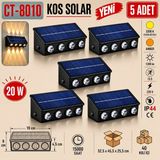 Cata CT-8010 Kos Solar 20W LED Aplik Dış Mekan (CT-8010 G 5 Adet) Yukarı Aşağı Işık Yönü Dahili LED 5 Adet