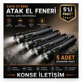Cata Ct-8025 Polıce Led El Feneri 5 Li Avantajlı Paket