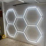 Cata CT-9082 Anzer 240W LED Lineer Hexagon Showroom Armatür Beyaz Işık 6400K Dekoratif Tavan Aydınlatma - 6500K - Beyaz