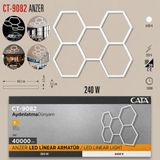 Cata CT-9082 Anzer 360W 6400K Beyaz Işık Petek LED Linear Armatür - Garaj, Showroom, Berber ve Salon Aydınlatması