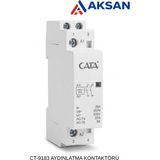Cata CT-9183 25A Sessiz Modüler Aydınlatma Kontaktörü 2 Kutuplu 230V Dın Ray Tipi (1 Modül) - 5 ADET
