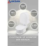 Cata CT-9240 180 Derece Hareket Sensörü IP44 Su Geçirmez Dış Mekan Gece Gündüz Zaman Ayarlı Sensör - 1 ADET