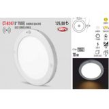 Cata Ct-9247 18 Watt Sensörlü (Gece Gündüz Ayarlı) Sıva Üstü Led Armatür Beyaz Işık