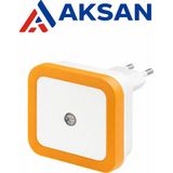Cata CT-9500 Fotoselli Sensörlü LED Gece Lambası –priz Tipi,otomatik Yanan Akıllı Işık 4 Renk Seçenekli - Amber