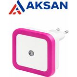 Cata CT-9500 Fotoselli Sensörlü LED Gece Lambası –priz Tipi,otomatik Yanan Akıllı Işık 4 Renk Seçenekli - Pembe