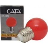 Cata E-27 1 W Ledli Duylu Kırmızı Gece Lambası